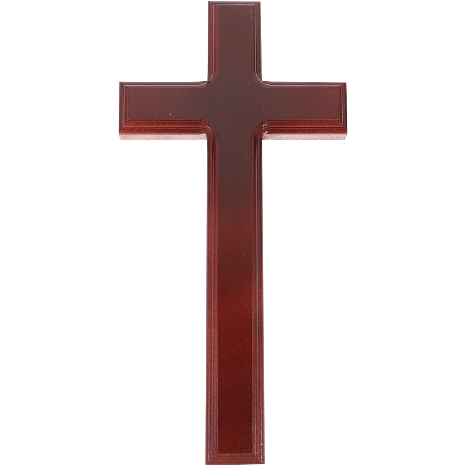 Garneck Large Wooden Cross For Wall 12.5 Inch Catholic Crucifix Hanging Jesus Cross Wall Art Decor Flat Solid Cross for Home Chu