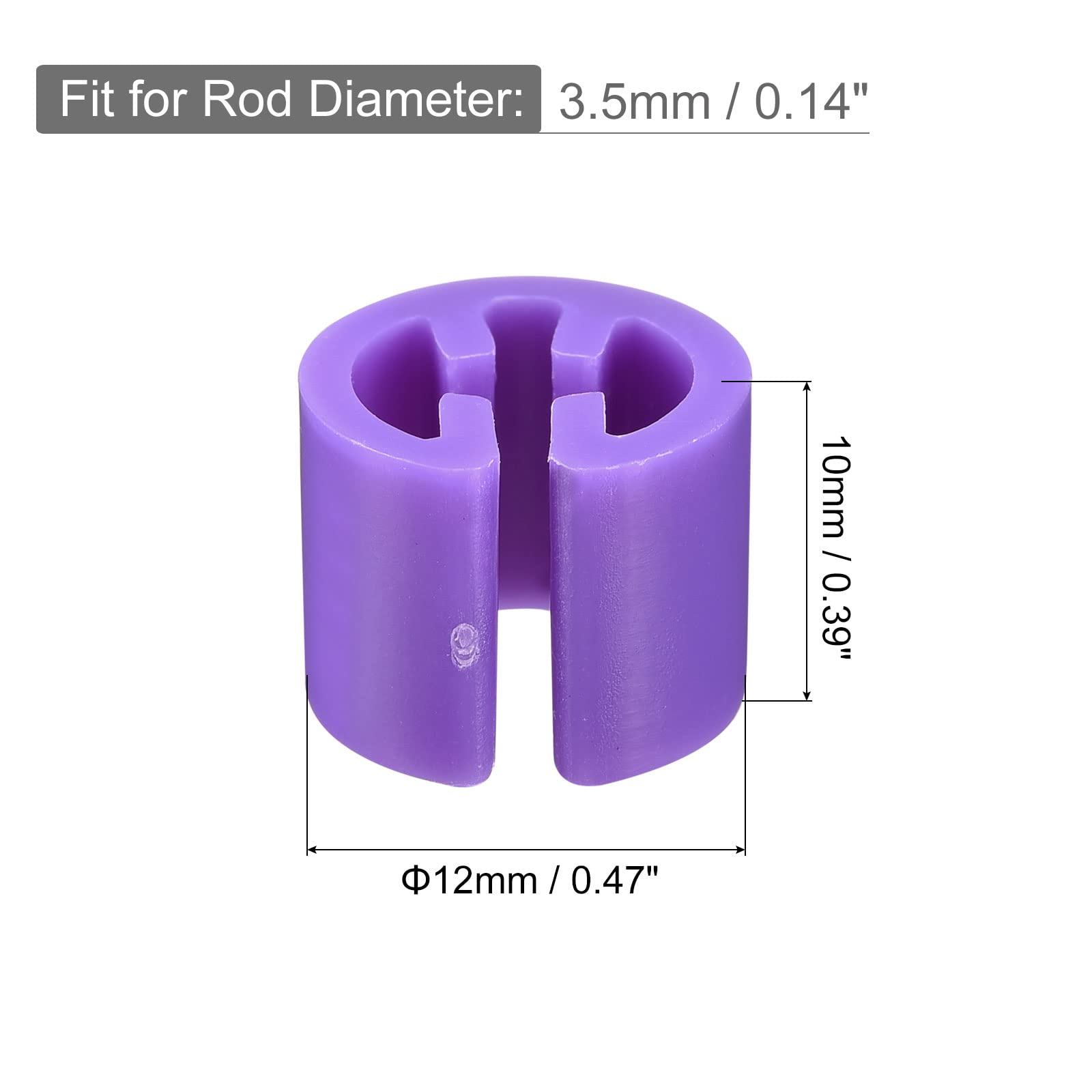 Meccanixity Clothes Hanger Markers Blank Tags Fit 3.5Mm Rod For Garment Color Coding Purple, Pack Of 150