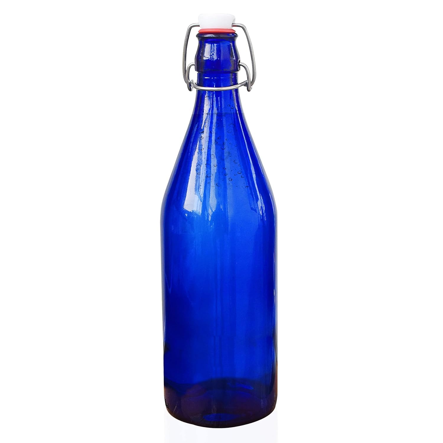 Pure Source India Glass Water Bottle Airtight, Food Safe, Bpa Free, Reusable 1000 Ml, 1 Piece, Blue