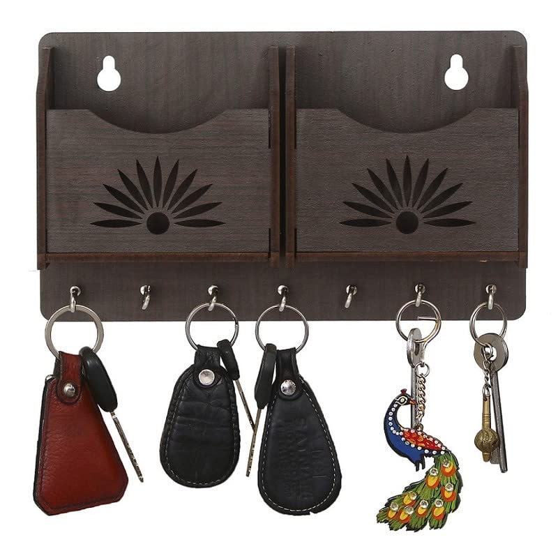 Cowwals Groups Wooden Art Key Holder for Home Cowwalskeychainhalfsun11