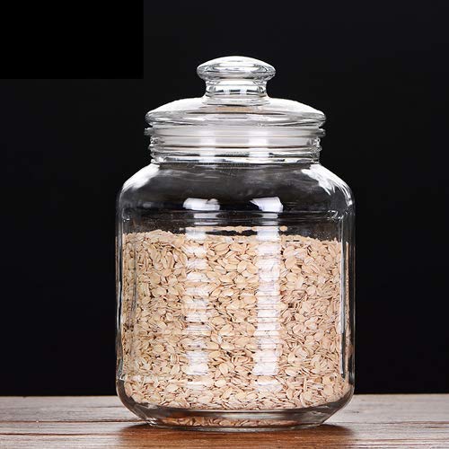 Cy Sales  2000 Ml Pop Glass Jars & Containers For Kitchen Storage For Cookies, Cereal, Grocery, Spices Pickles With Airtight Si
