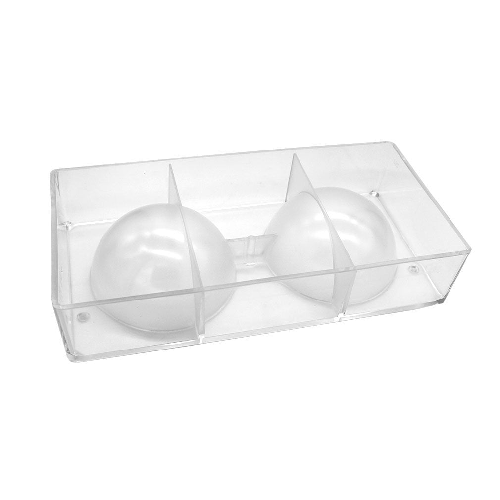 Goldbaking Largest Half Ball Chocolate Mold Ball Polycarbonate Candy Mould Chocolate Semi Sphere Mold Tray (X-Large 3.94Inch)