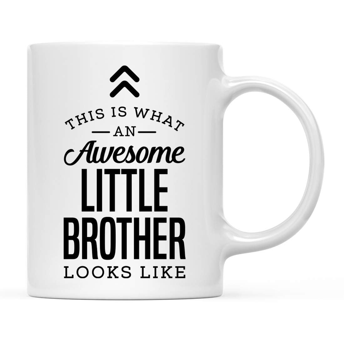 Andaz Press 11oz. Ceramic Coffee Tea Mug Gift, This is What an Awesome Little Brother Looks Like, 1-Pack, Birthday Gift Ideas Co