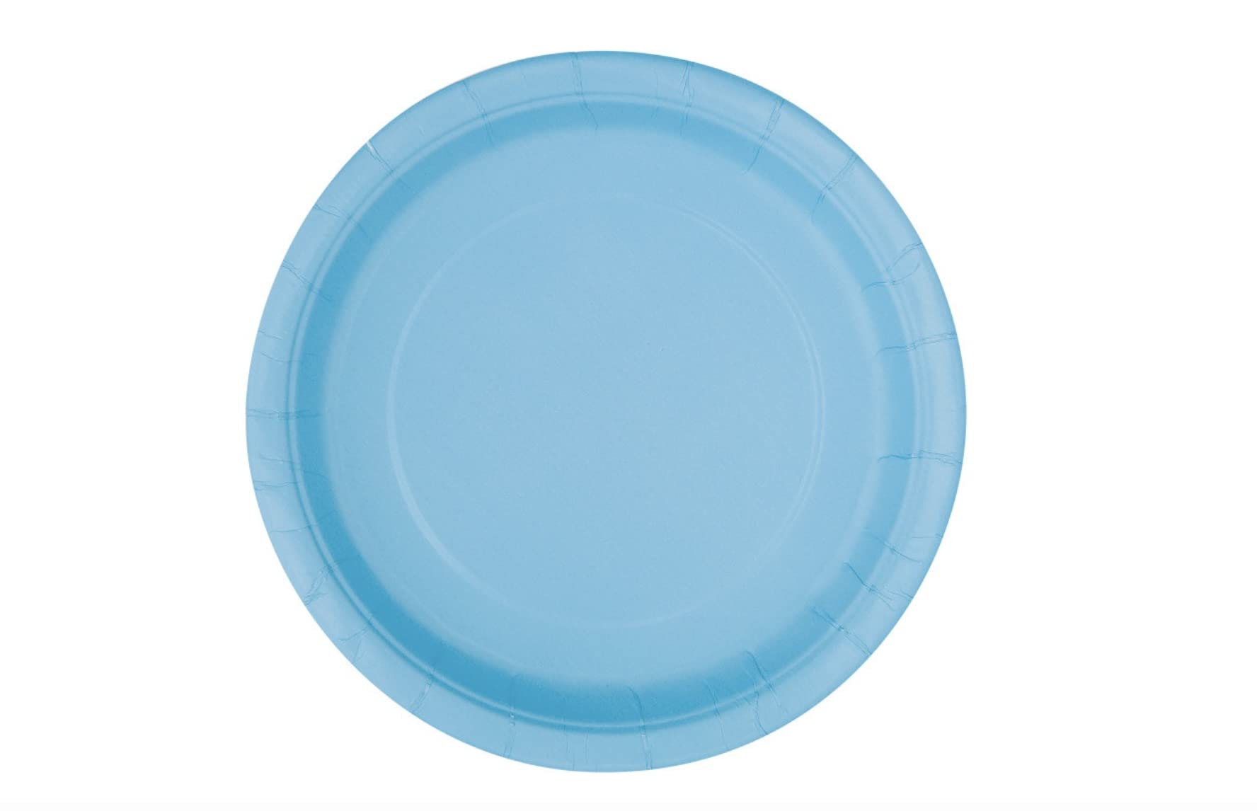 Lovely Powder Blue Solid Round Dinner Plates - Vibrant 9'' (Pack Of 16) - Sturdy & Stylish - Perfect For Birthdays, Showers & Ce
