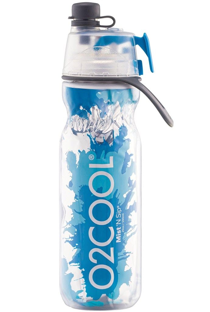 O2COOL ArcticSqueeze Insulated Mist 'N Sip Squeeze Bottle 20 oz.  Blue/Blue Splash