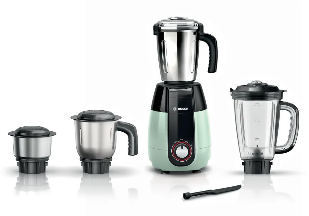 Bosch Truemixx 1000W Mixer Grinder 4 Jar Green Mgm8842Pin