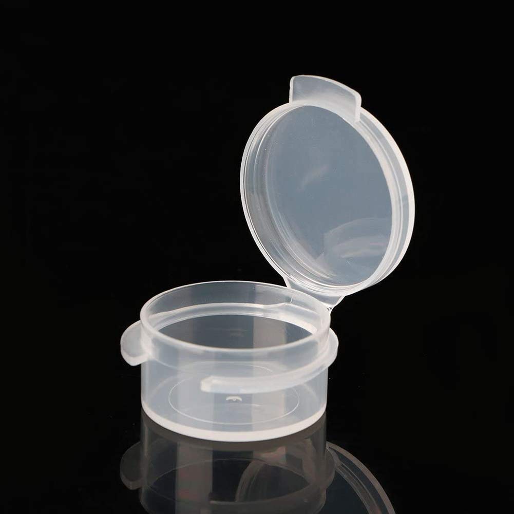 20 Pcs 5G Plastic Cosmetic Pot Jars Mini Empty Makeup Sample Boxes Containers With Snap Lids For Eye Shadow Nails Powder Lip Bal