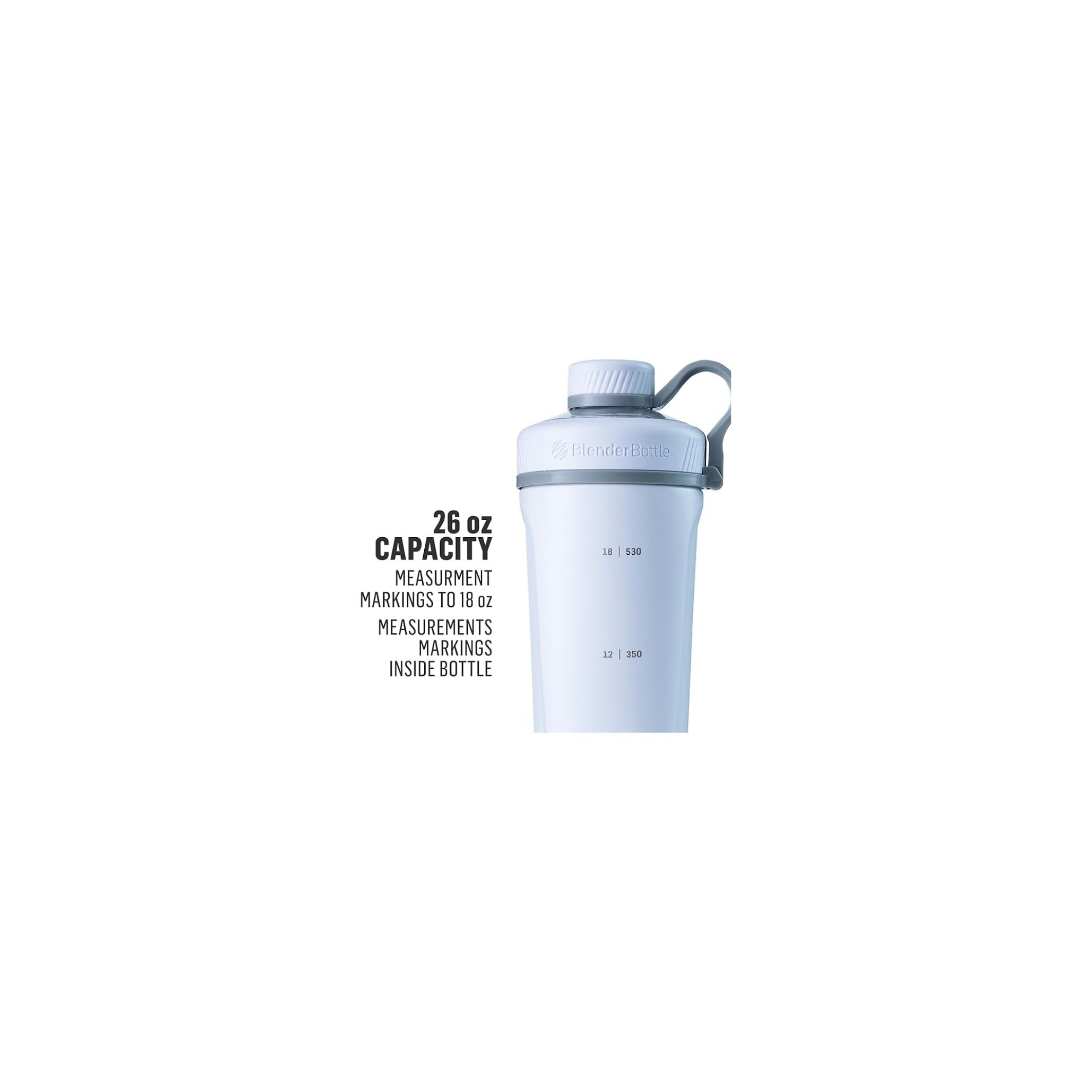 Blenderbottle Radian Shaker Cup Insulated Stainless Steel Water Bottle With Wire Whisk, 26-Ounce, Matte Arctic Blue