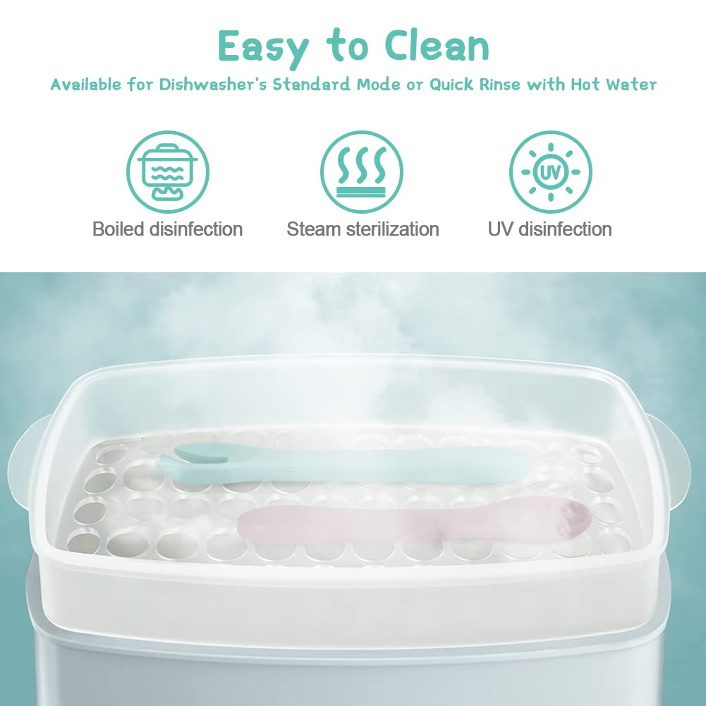 Vicloon Silicone Baby Feeding Spoons  6 Pack First Stage Feeding Spoons for Infants  Baby Led Weaning  Easy to Grip & Hold Baby Spoons