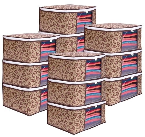 Homfil Brand - Laxis Saree Covers With Zip Non-Woven Printed Saree Cover/Saree Organizer For Wardrobe/Cloth Storage/Organizer Wi