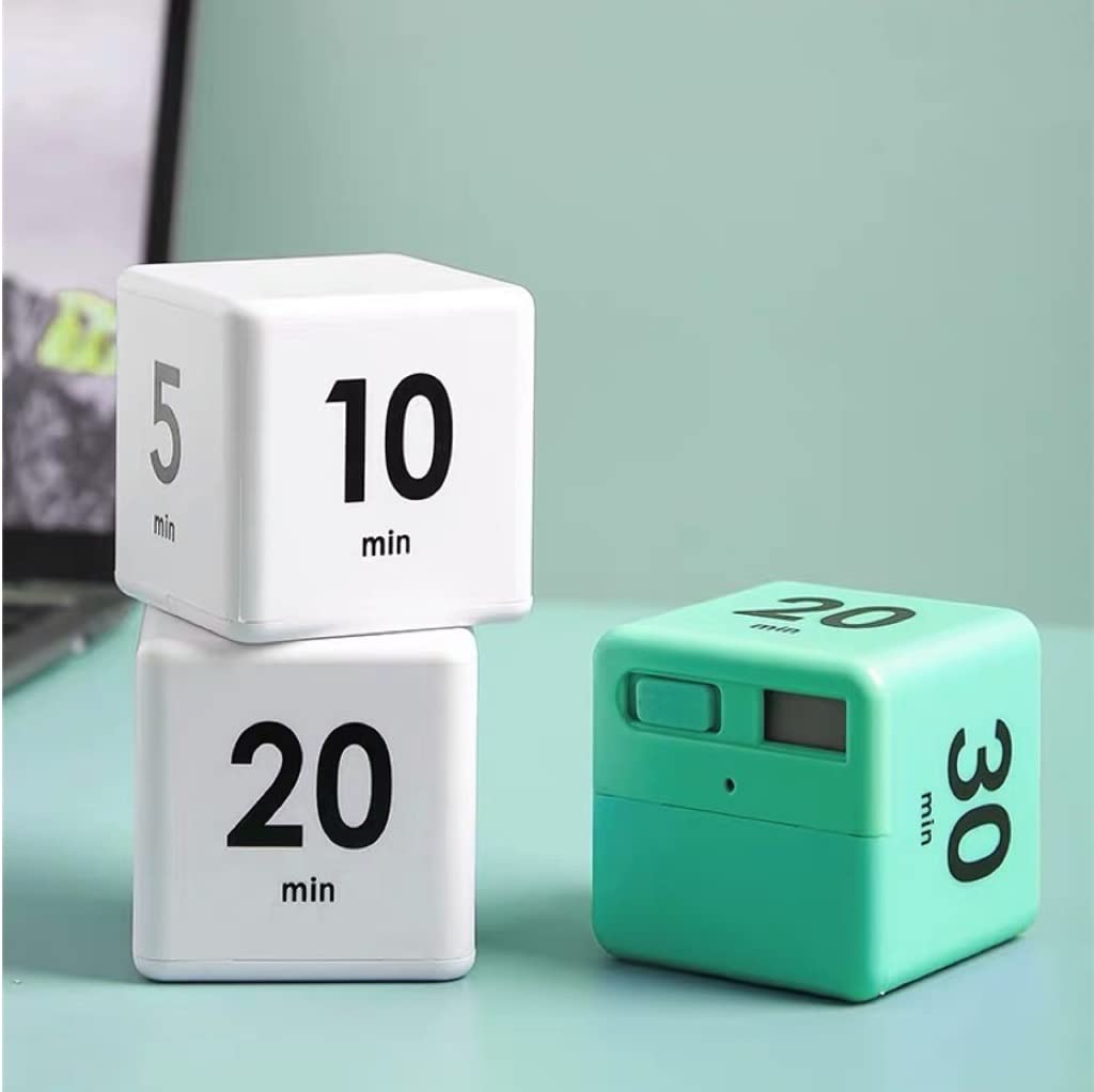 Feilifan Cube Timer, Time, Kitchen Timer Kids Timer For Adhd Productivity Workout Flip Timer Classroom For Studytime Countdown M
