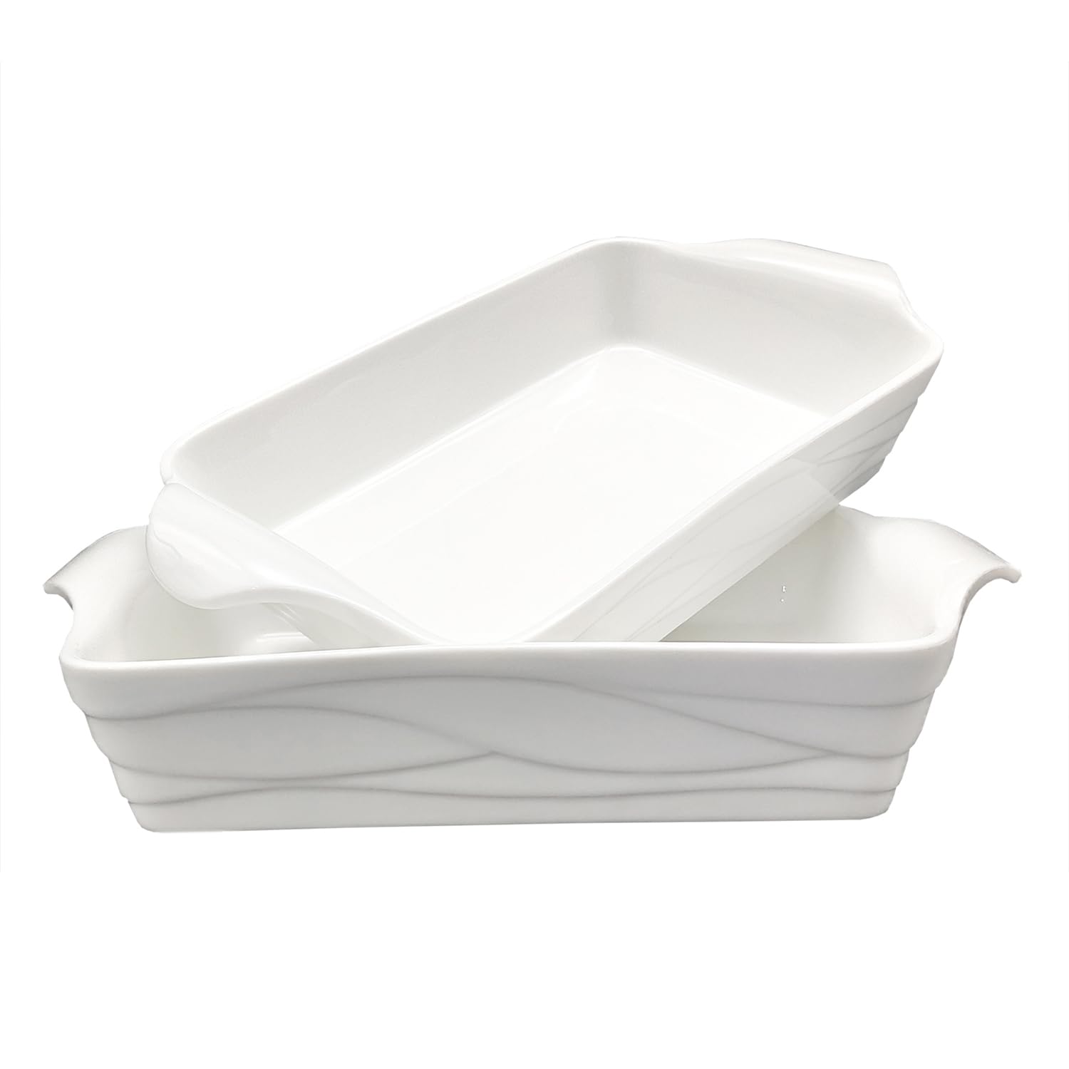 jinsongdafa 8 x 5 Baking Dish, Lasagna Pan, Rectangular Baking Pan 18 oz, Ceramic Baking Dish with Handles(9.8 IN) For Cassero