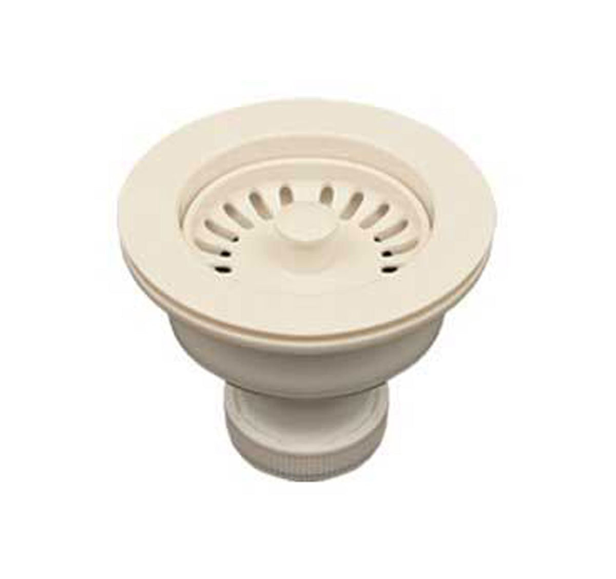 Whitehaus Rnw50L-Bi Basket Strainer 3 1/2-Inch For Deep Fireclay Application, Biscuit