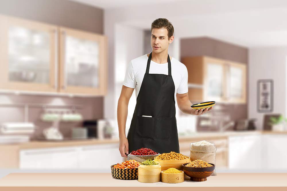Duskcove 12 Pack Plain Bib Aprons With 2 Pockets - Pink Unisex Commercial Apron Bulk For Kitchen Cooking Restaurant Bbq Painting
