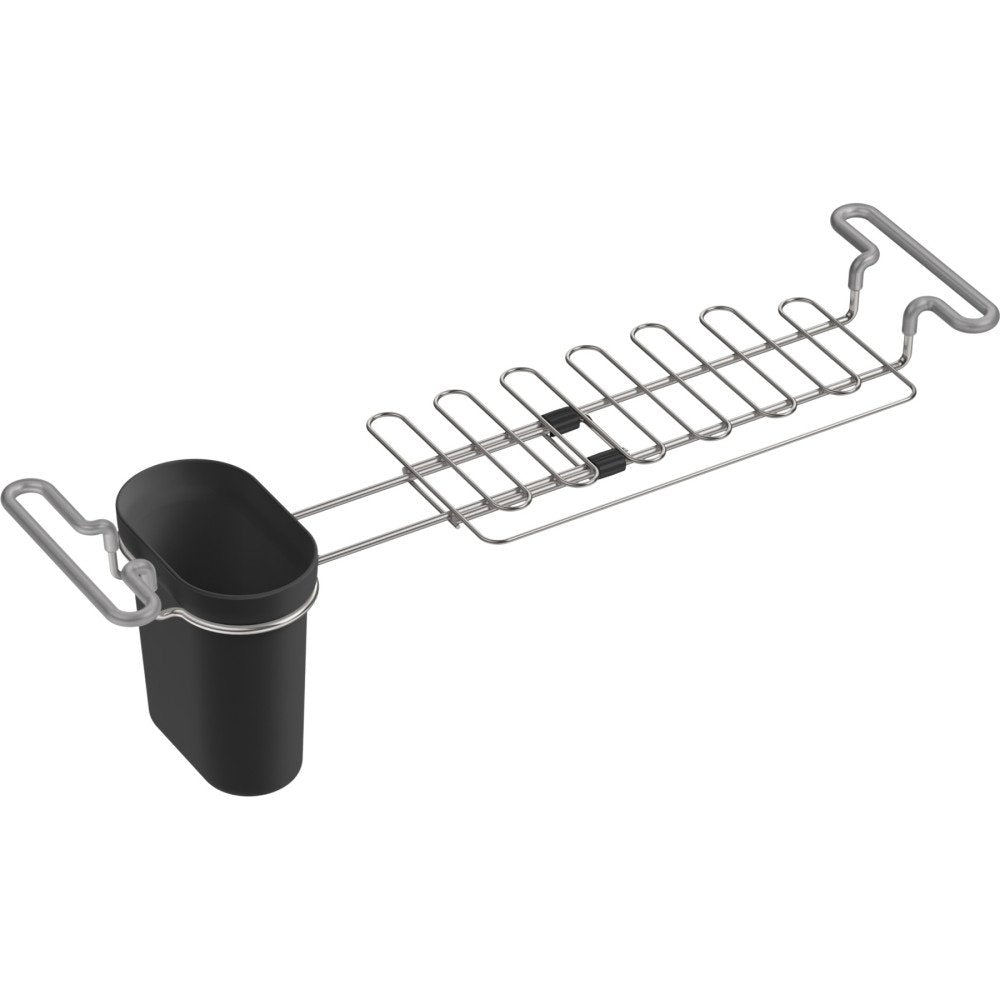 Kohler K-5473-Chr Multi-Purpose Over-The-Sink Drying Rack, Caddy With Kitchen Towel Bar Holder, Soaking Cup. Expandable 14.6'' T