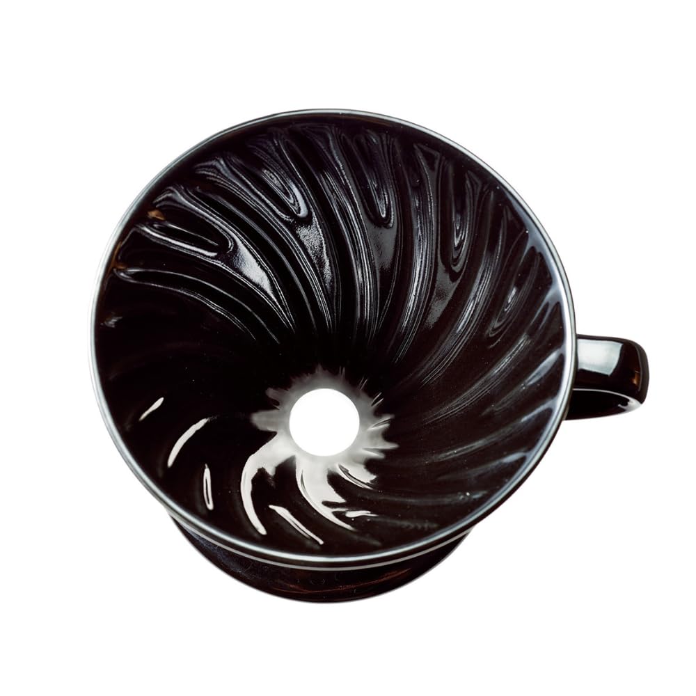 Hario Kdc-02-B V60 Transparent Coffee Dripper 02, Kasuya Model, 13.5 Fl Oz (400 Ml), Black