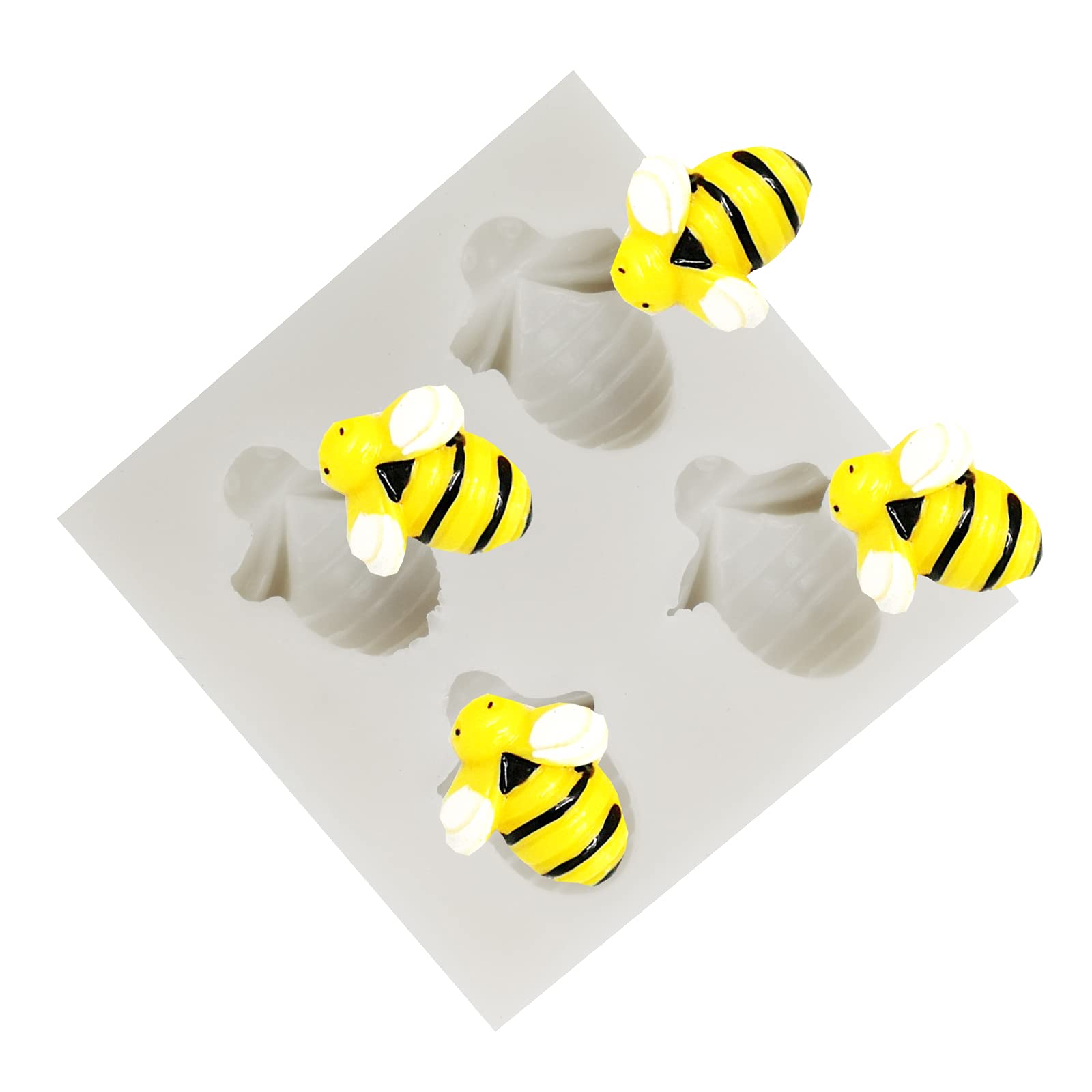 Little Bee Honeybee Animal Silicone Mold, Bee Fondant Mold For Diy Chocolate Candy Pudding Gum Paste Cupcake Cake Topper Decorat