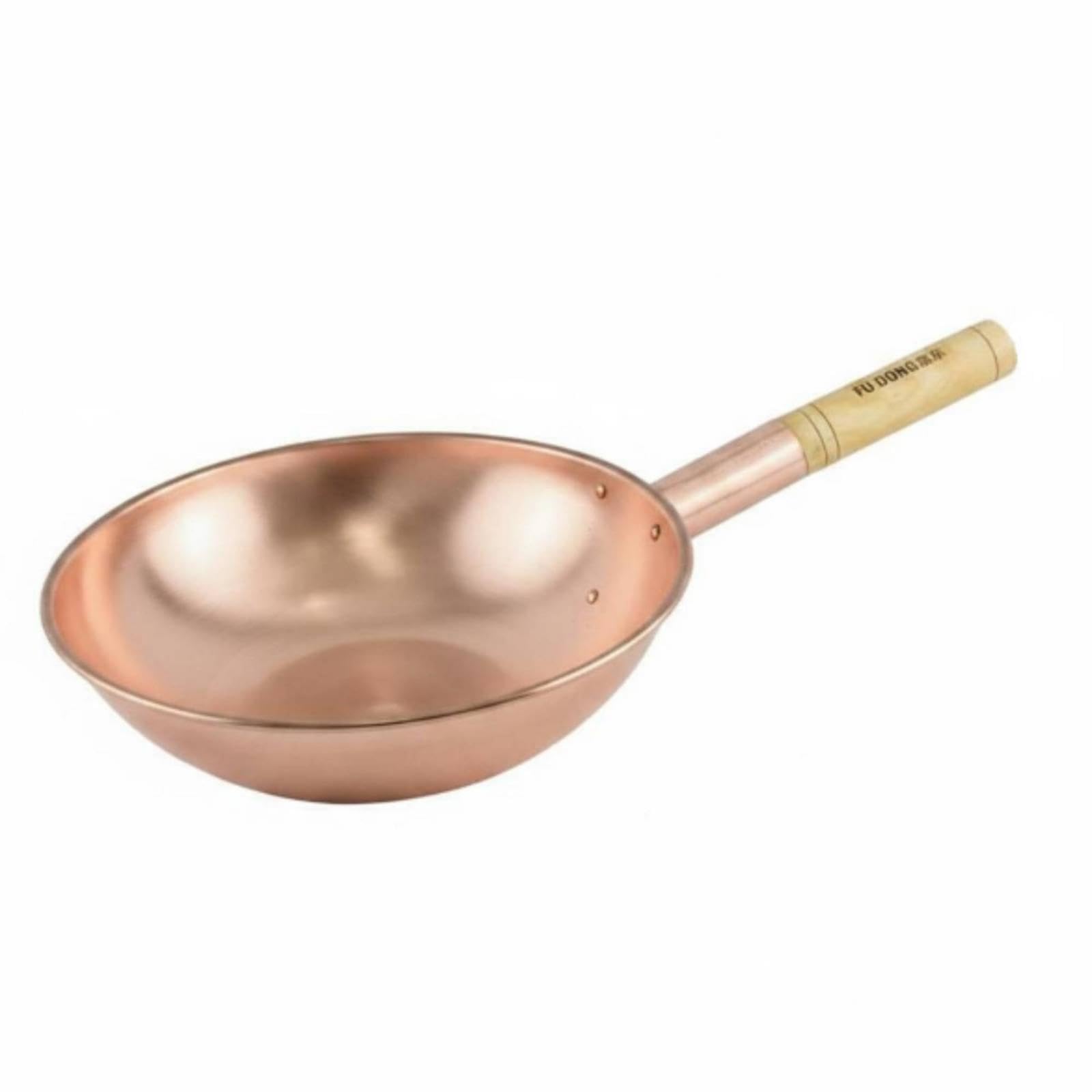Copper Cooking Pot Uncoated Deep Copper Pot Wide Mouth Cookware