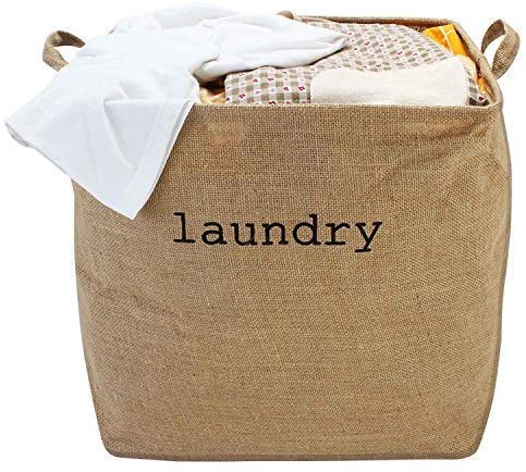 Styleys Jute Laundry Basket For Clothes, 54 Litere Capacity (S11078 - Beige)