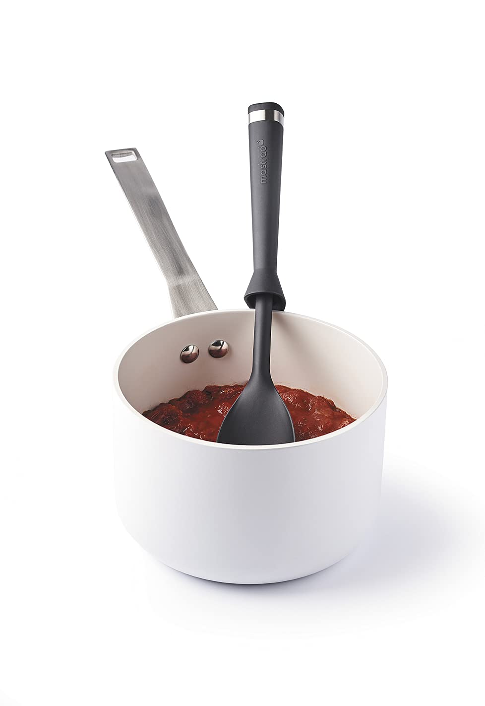 Mastrad Standing Spoon - 10'' Silicone Self Balancing Spoon Stands On Its Own - No Mess, No Spoon Rest