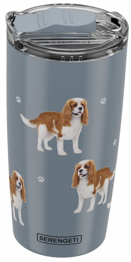 King Charles Cavalier Serengeti 16 Oz. Stainless Steel, Vacuum Insulated Tumbler With Spill Proof Lid - 3D Print - Insulated Tra