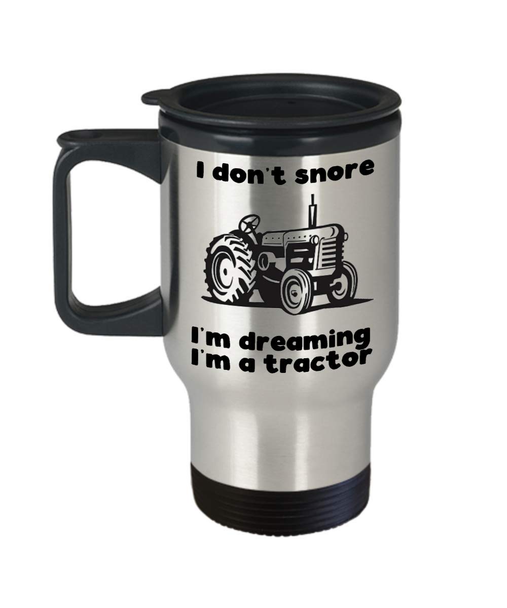 Tractor Travel Coffee Mug Funny Farmer Gifts For Men, Rancher Old Vintage Antique Novelty Farm Stainless Steel Cup Stuff For Dad