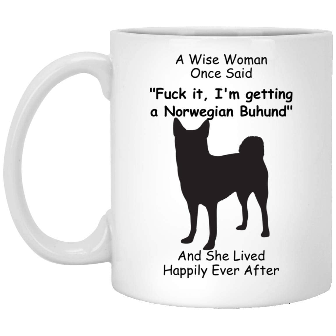 Lovesout Funny Norwegian Buhund Silhouette Gifts For Women Mother 'S Day 2024 A Wise Woman Once Said Coffee Mug With Fun Quotes