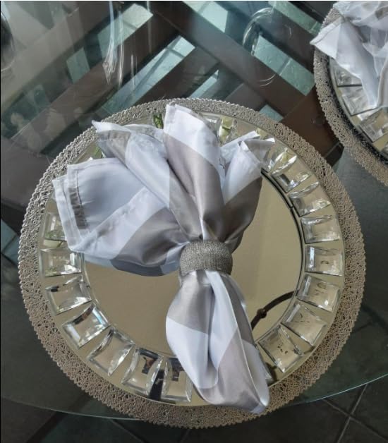 Your Chair Covers - 20 Inch Satin Washable Cloth Napkins, Hemmed Reusable Table Napkins For Restaurant, Dinner, Bistro, Wedding,