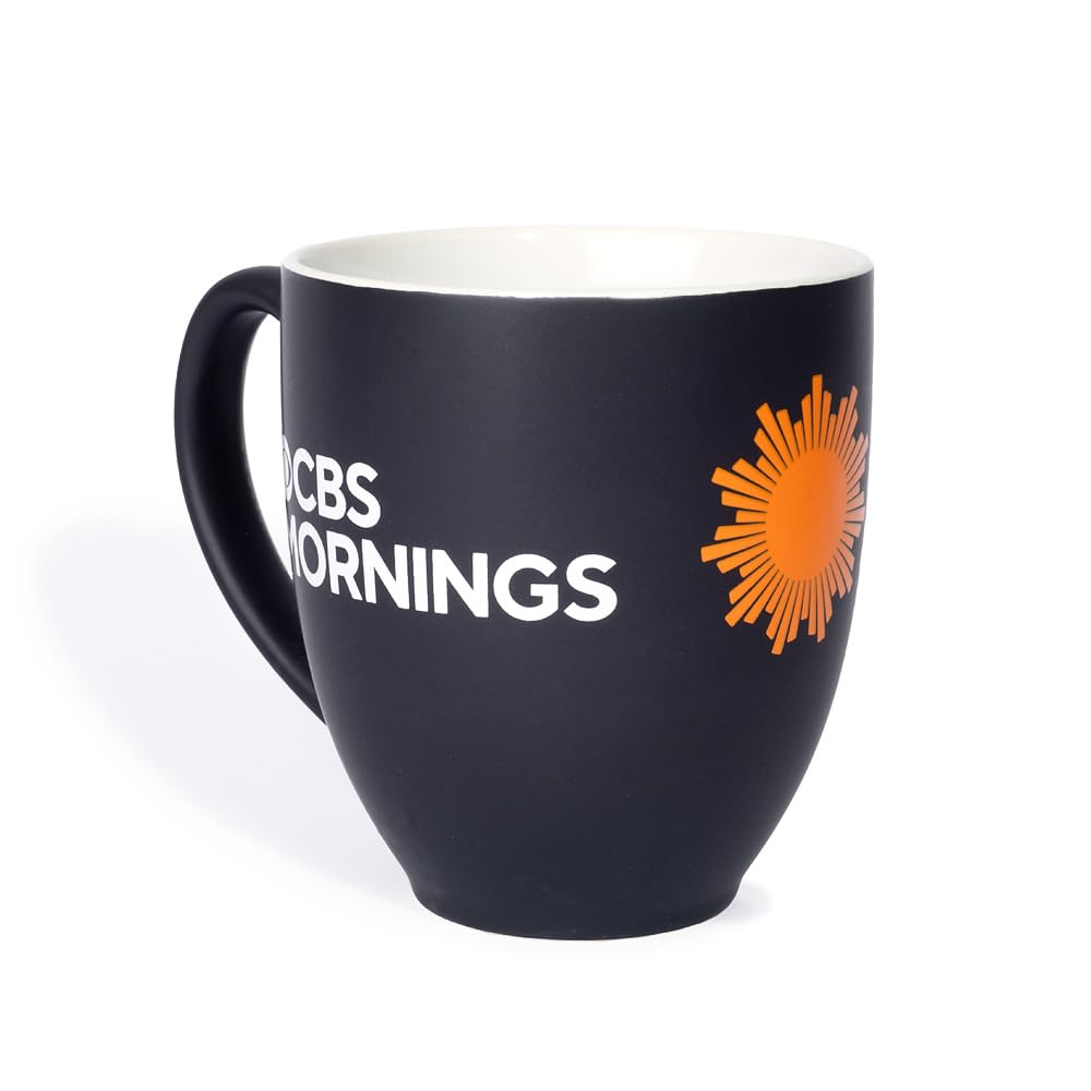 CBS Mornings Official As Seen On Mug  14 oz Ceramic Coffee Cup  Officially Licensed Morning Show Merchandise