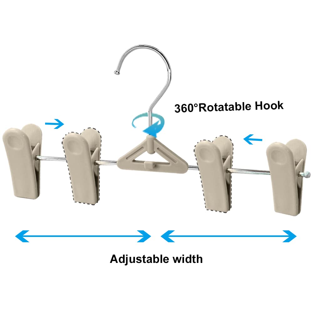 Pants Hangers with Clips - 30 Pack Stackable Pant and Skirt Hangers Shorts Hangers with Clips Non Slip Jean Hangers