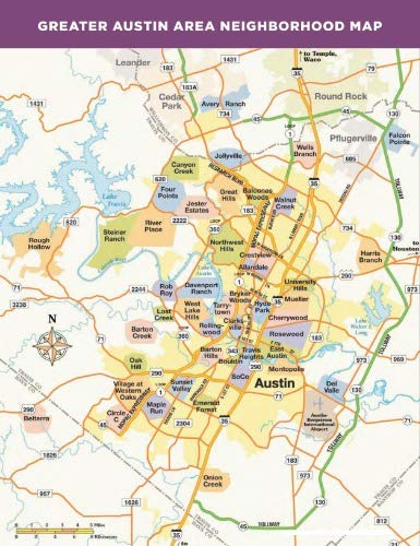 Conversationprints Austin Texas Map Glossy Poster Picture Photo Banner Print Road City Usa Tx