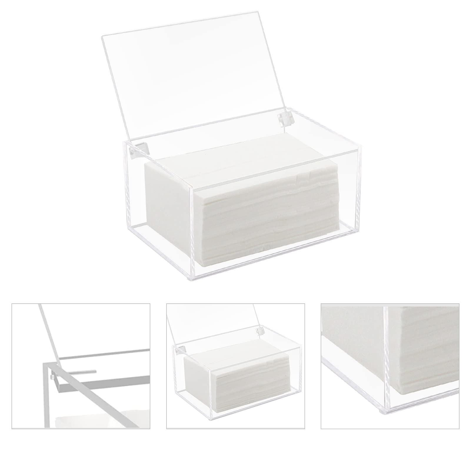 Watpot Acrylic Laundry Dryer Sheet Holder, Clear Dryer Sheets Container With Lid For Laundry Room, Clear