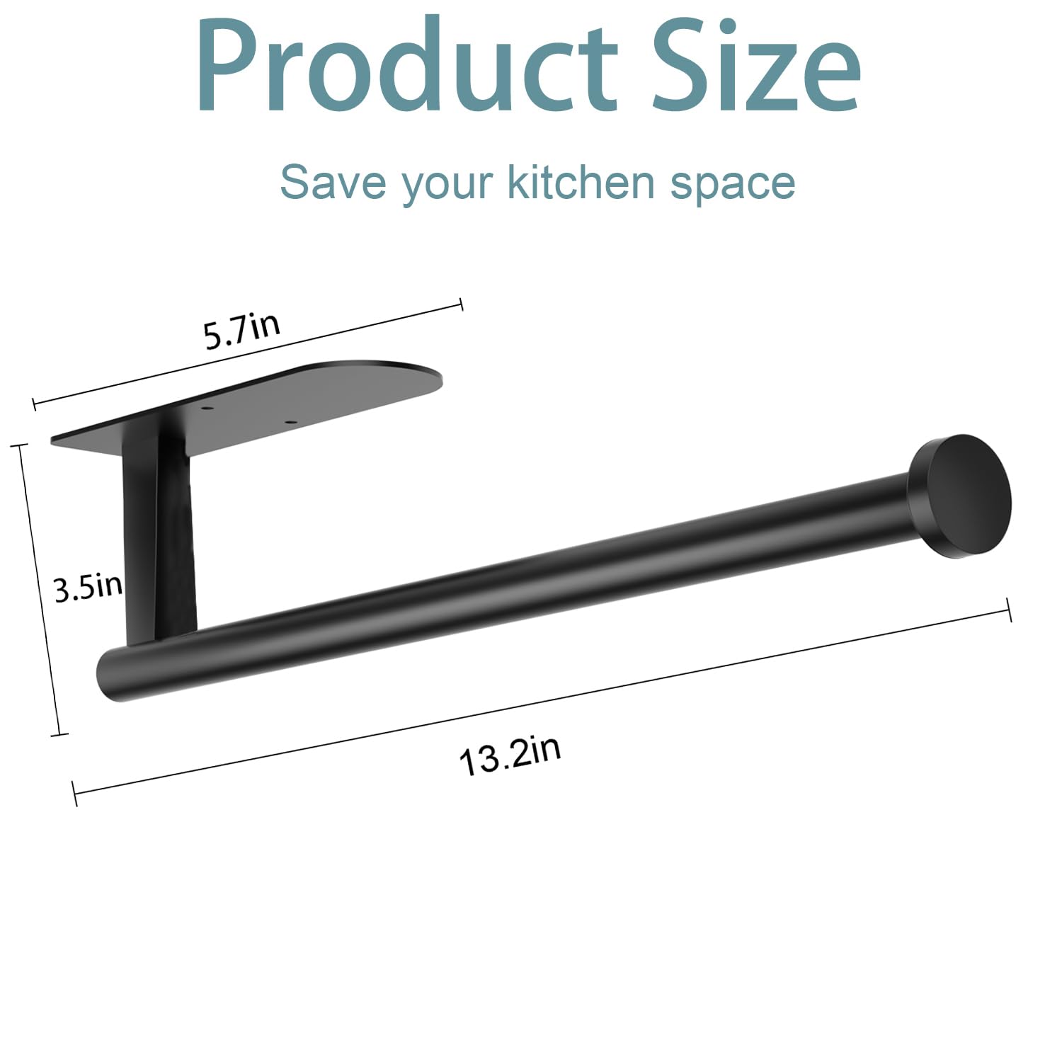 Paper Towel Holder, Self Adhesive Or Screw Mounting, Black Paper Towel Holder Wall Mount, Sus304 Stainless Steel Paper Towel Hol