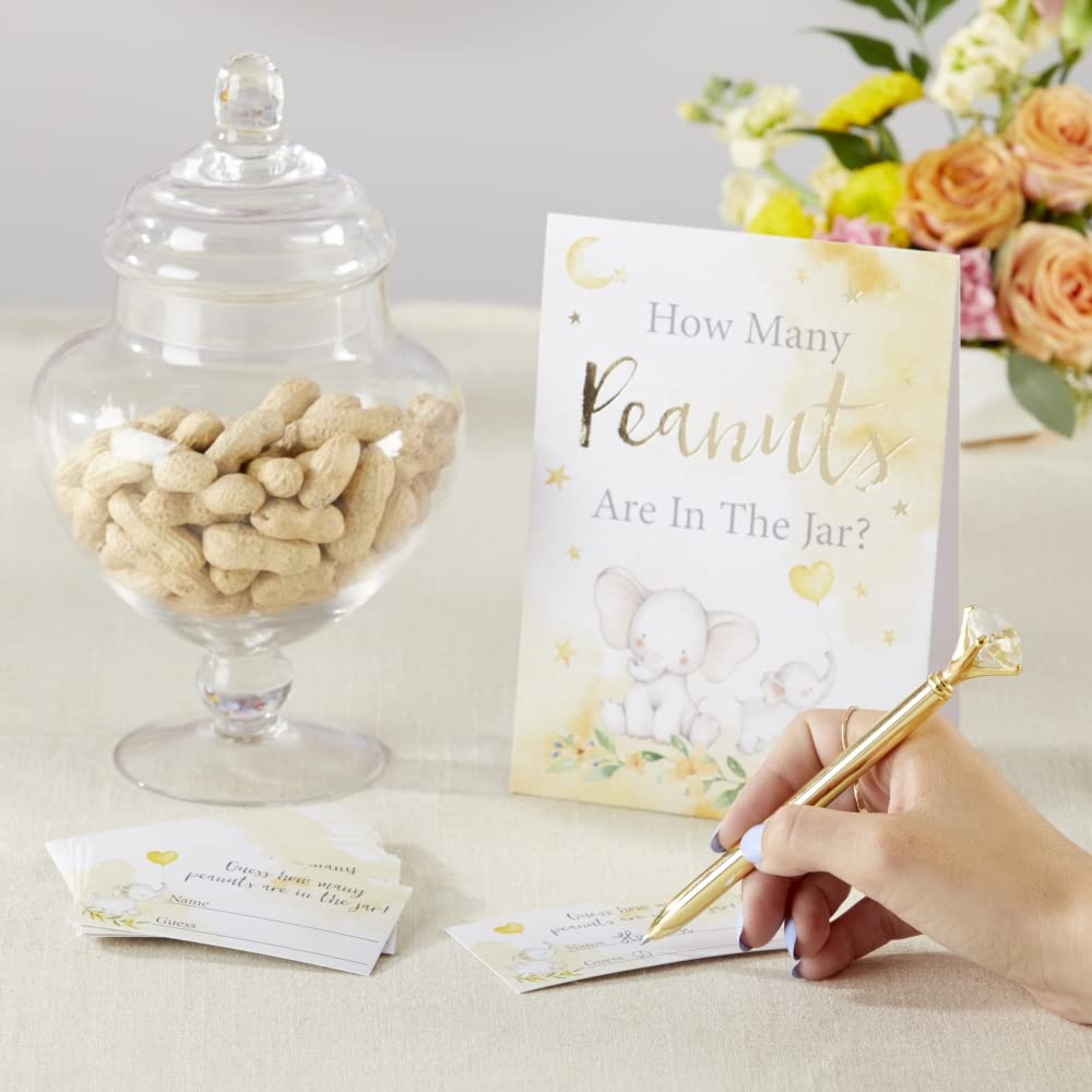 Kate Aspen Elephant Baby Card & Baby Game Little Peanut, One Size, Shower Advice Card & Game (Set Of 50)