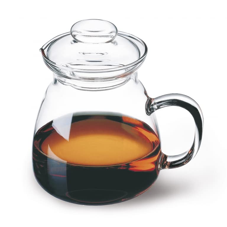 Simax Glassware 20 Oz. Glass Teapot | Short Spout, Microwave And Stovetop Safe, Heat, Cold, And Thermal Shock Resistant Borosili
