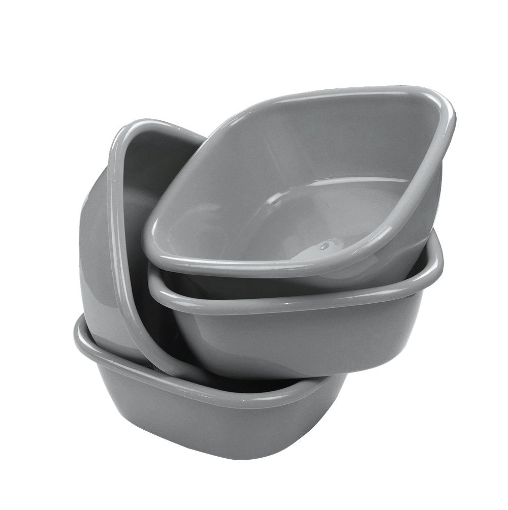Begale 10 Quart Wash Basin, Set Of 4 (Gray)