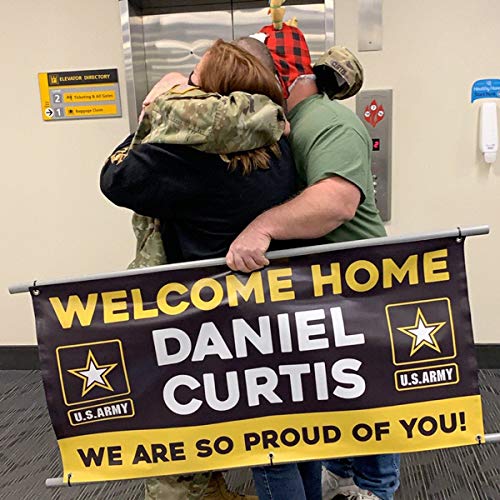 Milweb1 - Welcome Home U.S. Army/United States Military Customizable - Vinyl Banner, Sign, Print, Poster (4'X8')
