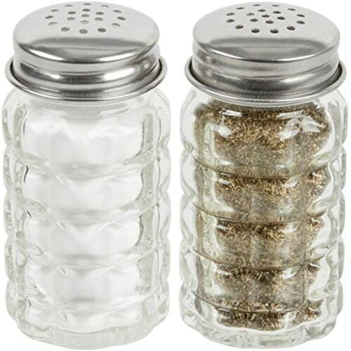 Great Credentials Retro Style Salt And Pepper Shakers With Stainless Tops Set Of 2 (Retro Shakers)