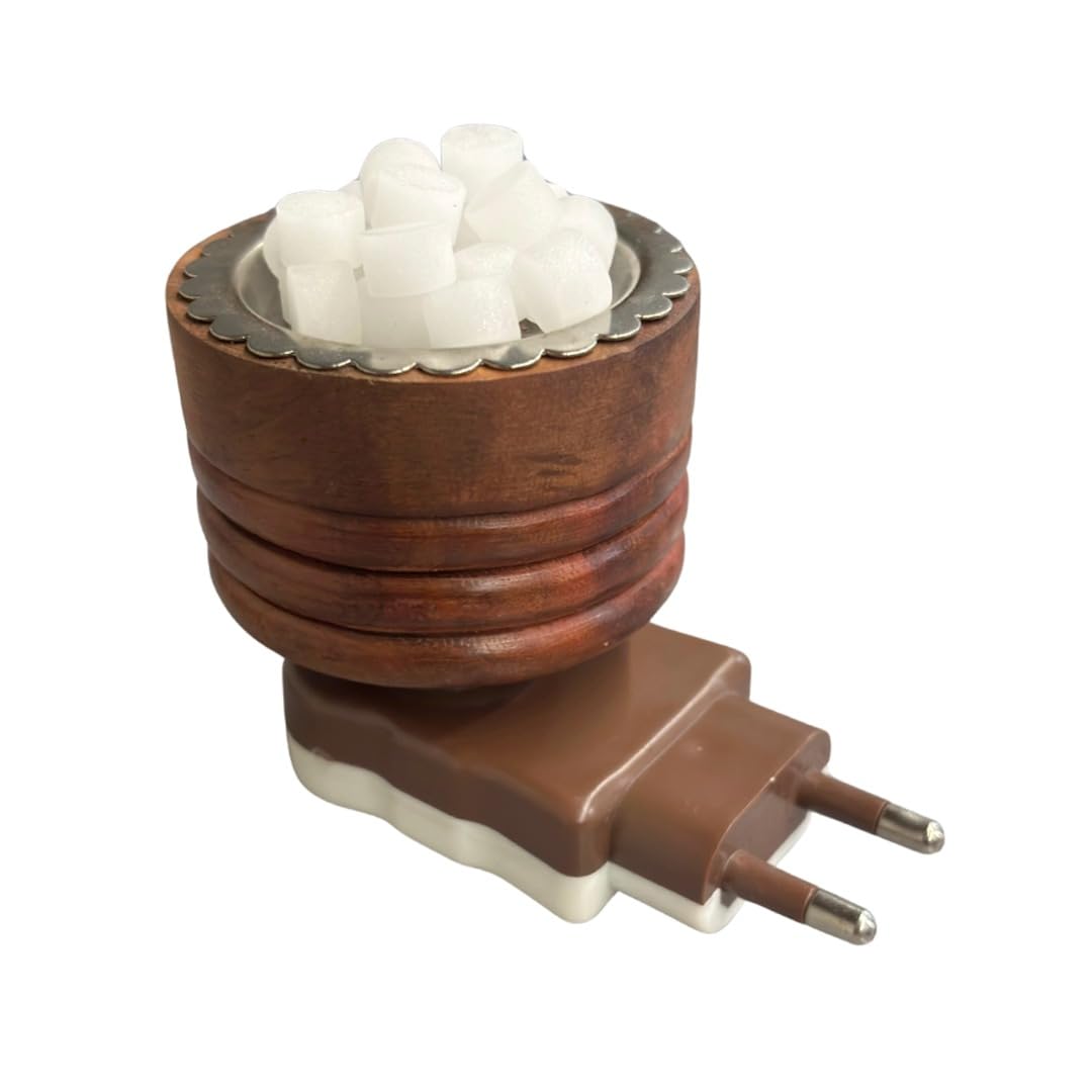Haziro Kapoor Kapur Dani Camphor Karpuram Bakhoor Oud Aroma Oil Diffuser Incense Dhoop Burner Electrical Stand Machine For Home 