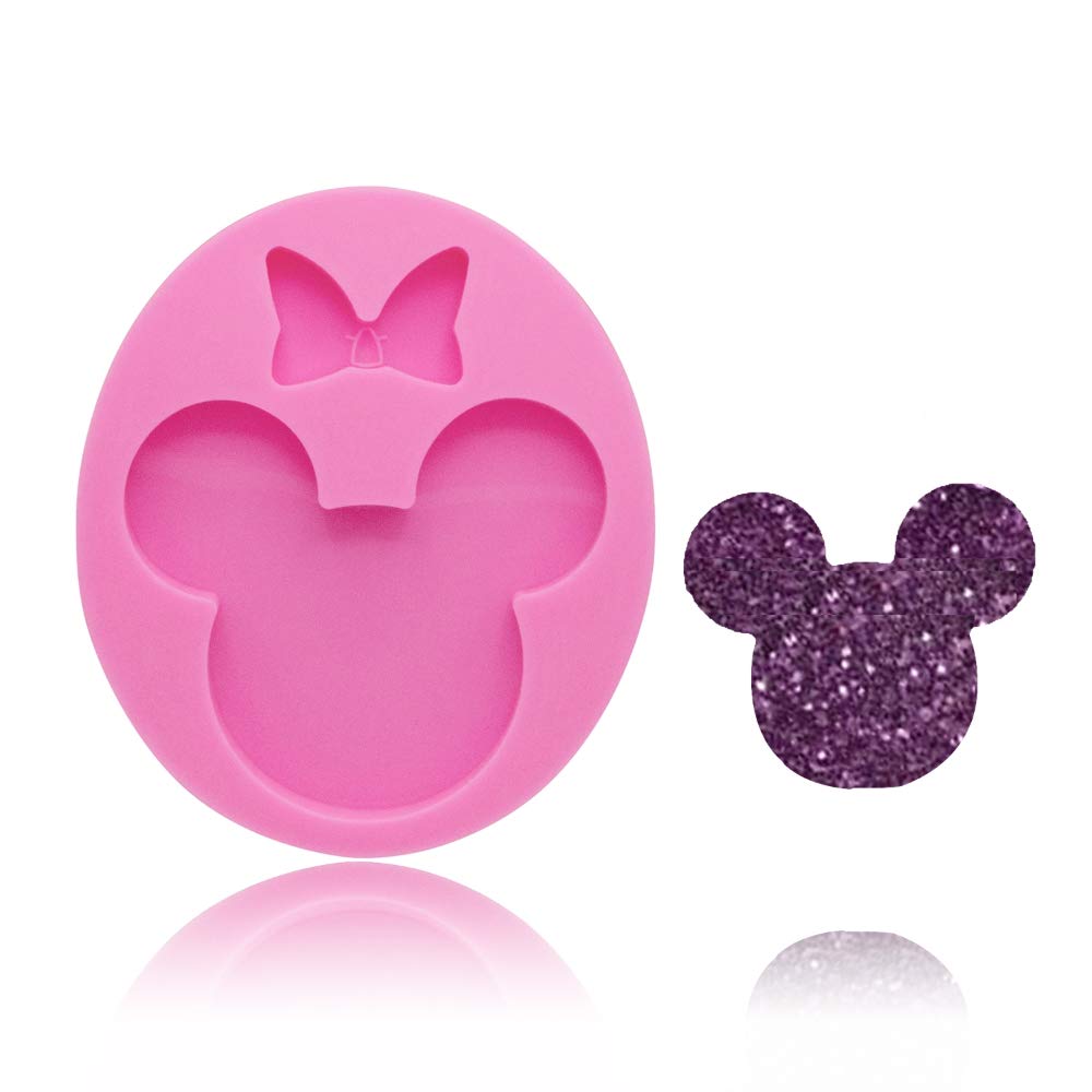 Seedomes Cute Mouse Head Bow Silicone Mold For Diy Chocolate Candy Pudding Gum Paste Cupcake Cake Topper Decoration Desserts Jel
