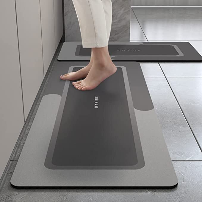 YOGIMOONI Kitchen Floor mat Water Absorption, Anti Slip and Kitchen Floor mats Water-Absorbing, Non-Slip, Dirt-Resistant Long St