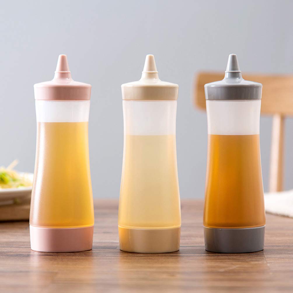 3Pcs Mustard Bottle Condiment Bottle Sauce Bottle Ketchup Bottle Squeeze Bottle
