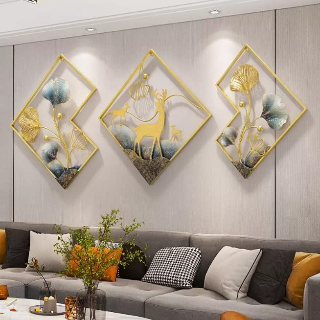 Design World Gifts And Interiors Metal Wall Decor Art Sculpture Hanging Decoration Items for Living Room Bedroom Office Hallway