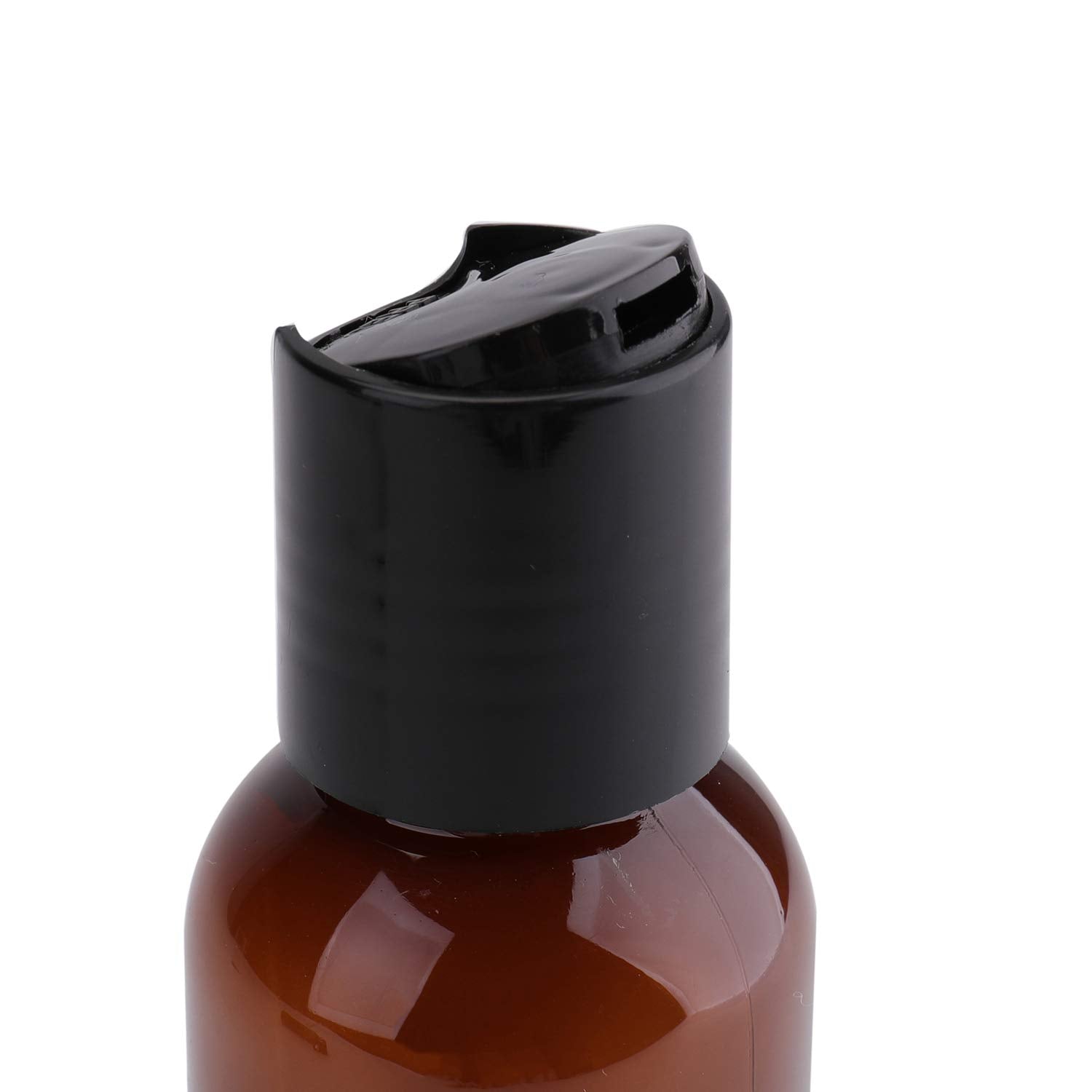 Bekith 16 Pack 8 Ounce Amber Empty Plastic Bottles With Disc Top Flip Cap; Bpa-Free Refillable Containers For Shampoo, Lotions,
