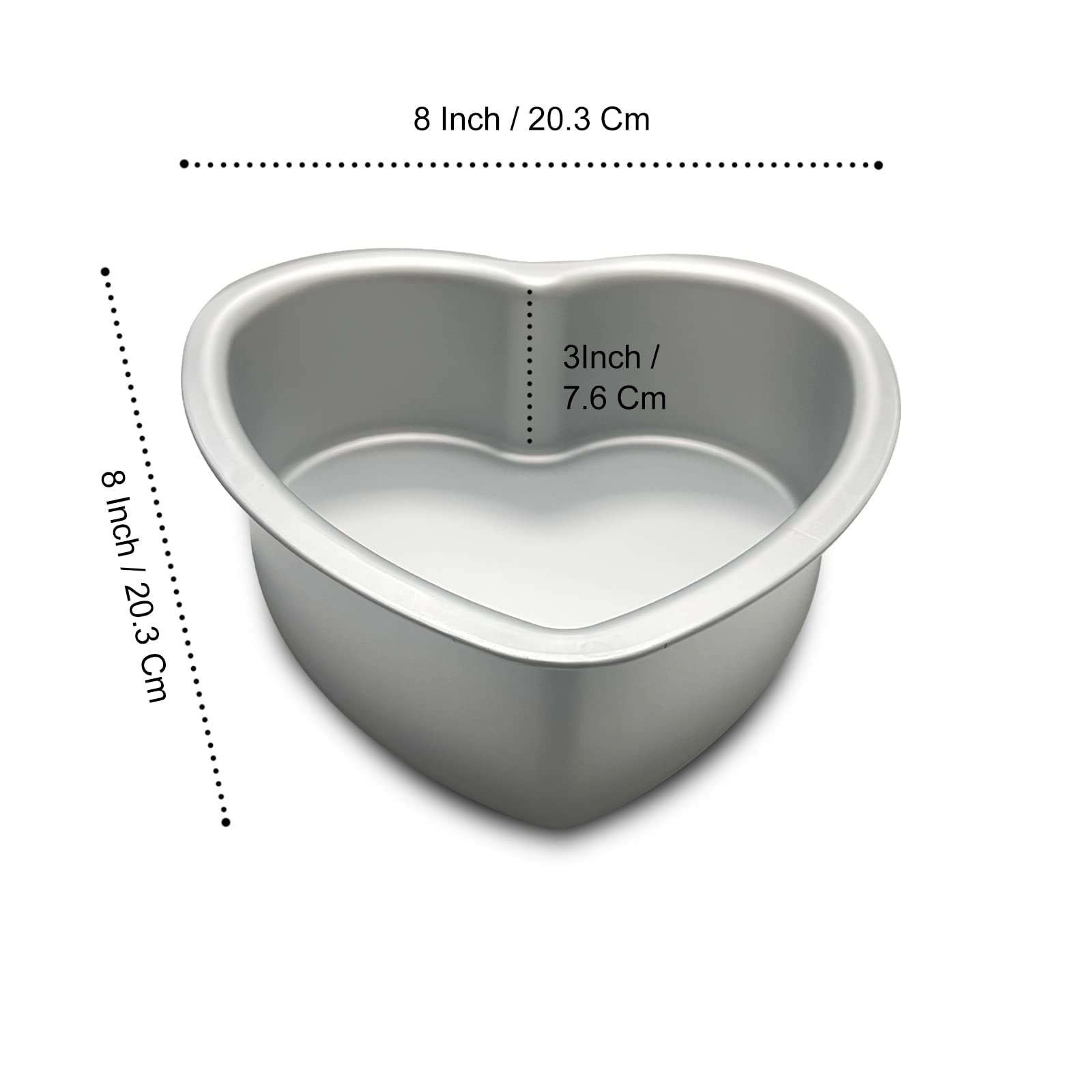 Kefyixc Heart-Shaped Cake Pan, Heart-Shaped Cake Tin, Aluminum, 3-Inch Deep, 8-Inch Heart-Shaped, For Weddings, Parties, Family