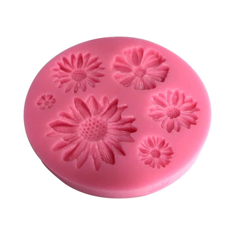 Flower Silicone Moulds Fondant Silicone Molds Sunflower Silicone Molds Cookie Buiscuit Baking Molds Fondant Chocolate Molds Diy