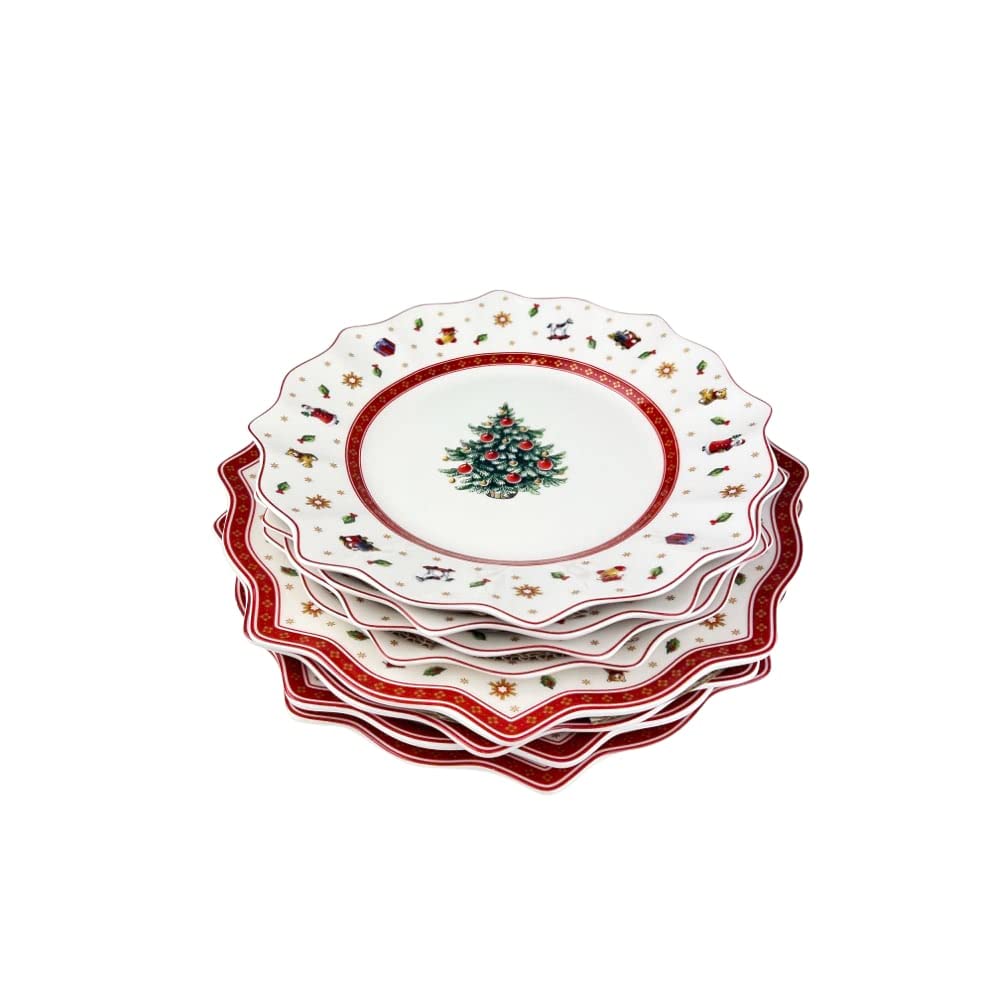 Villeroy & Boch Toy's Delight Dinnerware, Set of Plates, 8pcs, Multi Colour, 8 Count