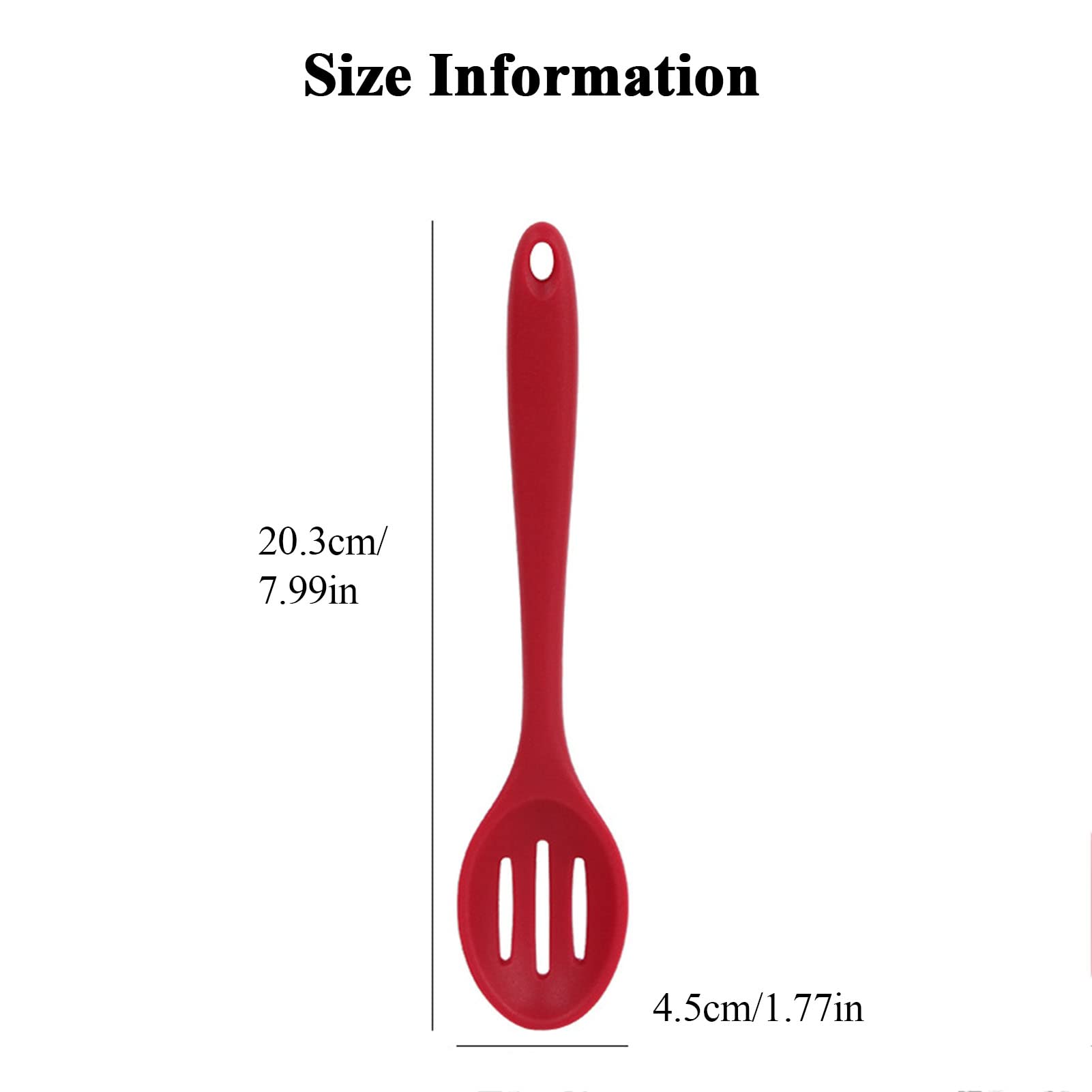 Slotted Spoon, 4 Pcs Slotted Serving Spoons, Small Colorful Silicone Stirring Spoon, Mixing Slotted Spoons For Straining Oil And