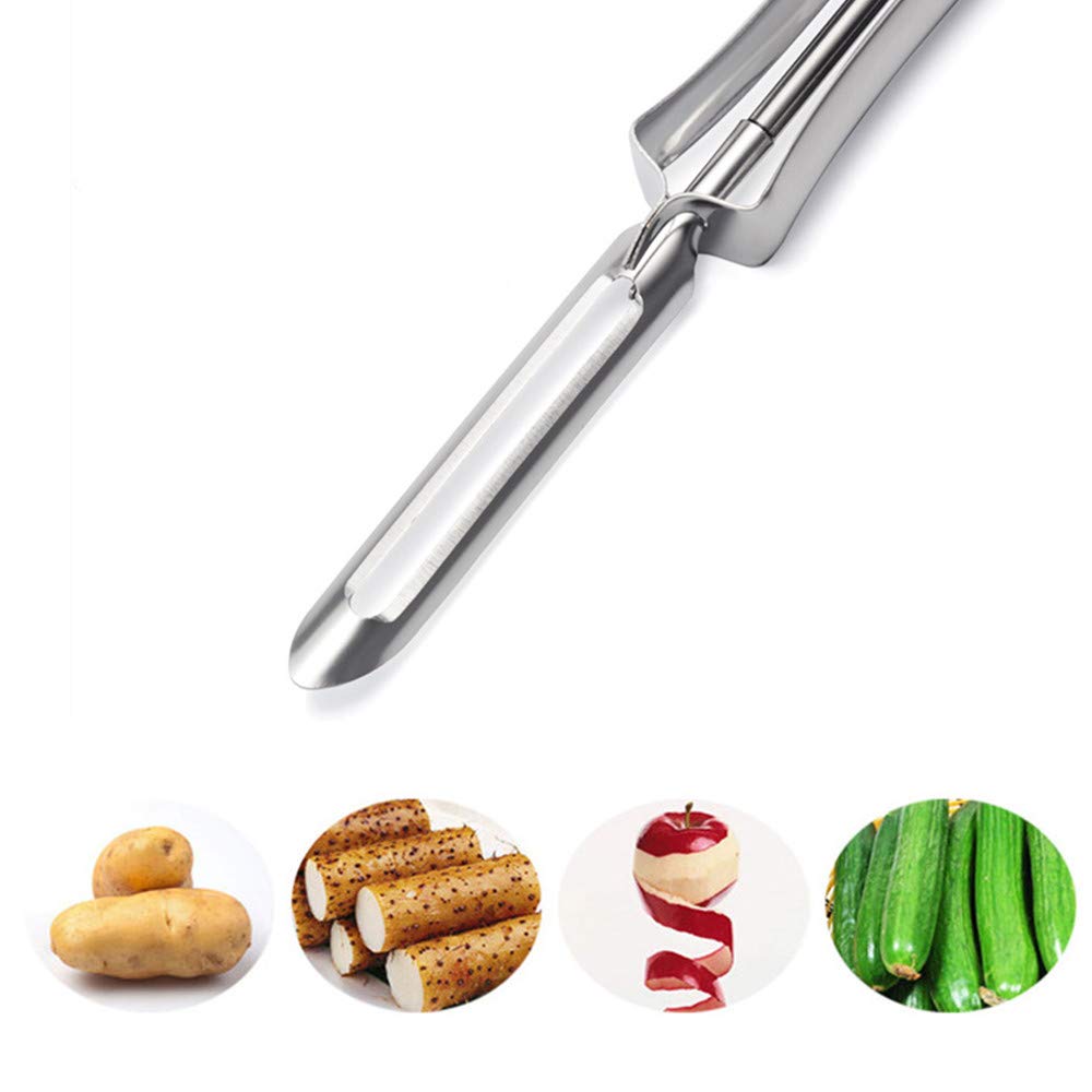 Kitchen Vegetable And Fruit Peeler-Stainless Steel Rotary Peeler For Potatoes And Carrots