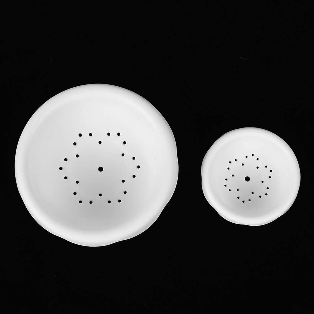 Eorta 6Pcs Fondant Flower Drying Molds Big Sized Flower Shaping Bowl Forming Cups, White, 2 Size, Dia.10 Cm And 6.5 Cm